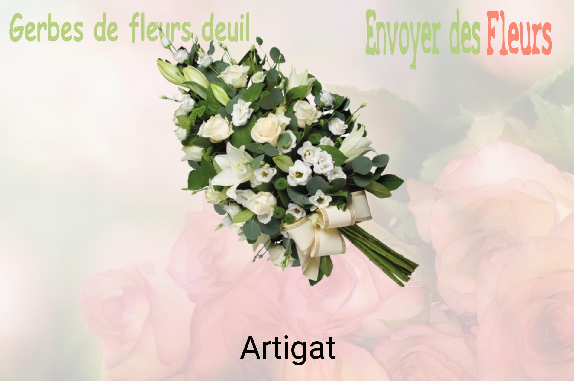 Gerbe de fleurs de deuil livrée à Artigat